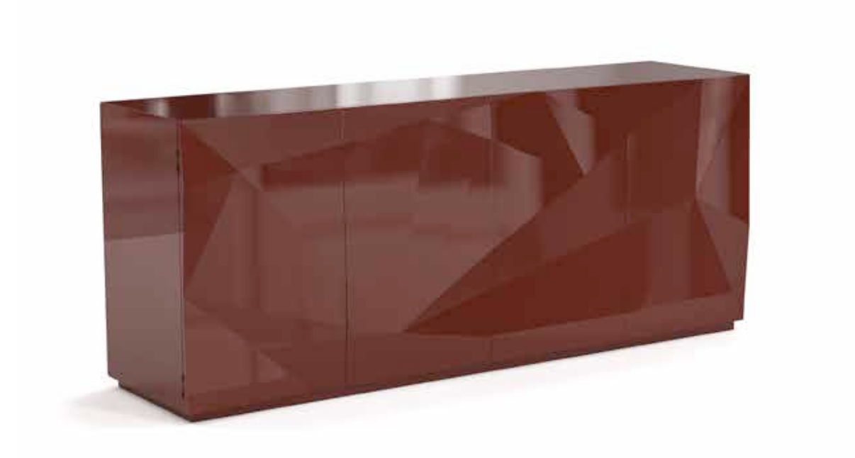 Crimson Silhouette Wine Cabinet