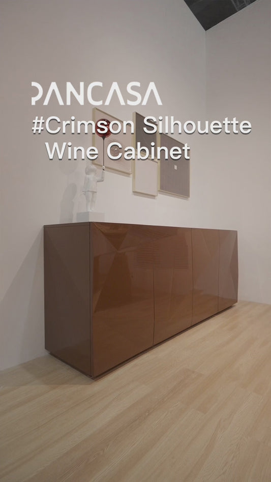 Crimson Silhouette Wine Cabinet